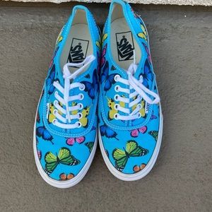 Butterflies Vans size 6.5